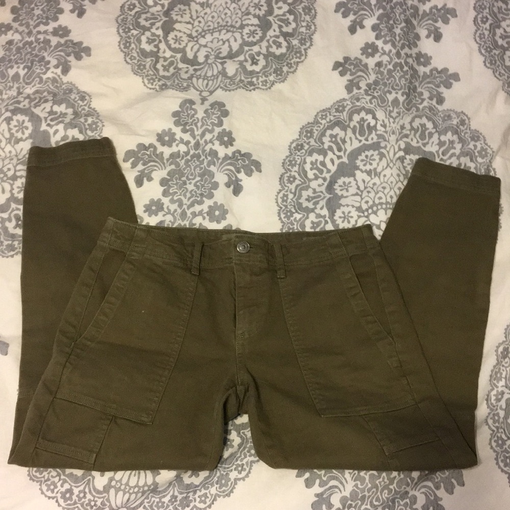 Banana Republic green denim -skinny ankle